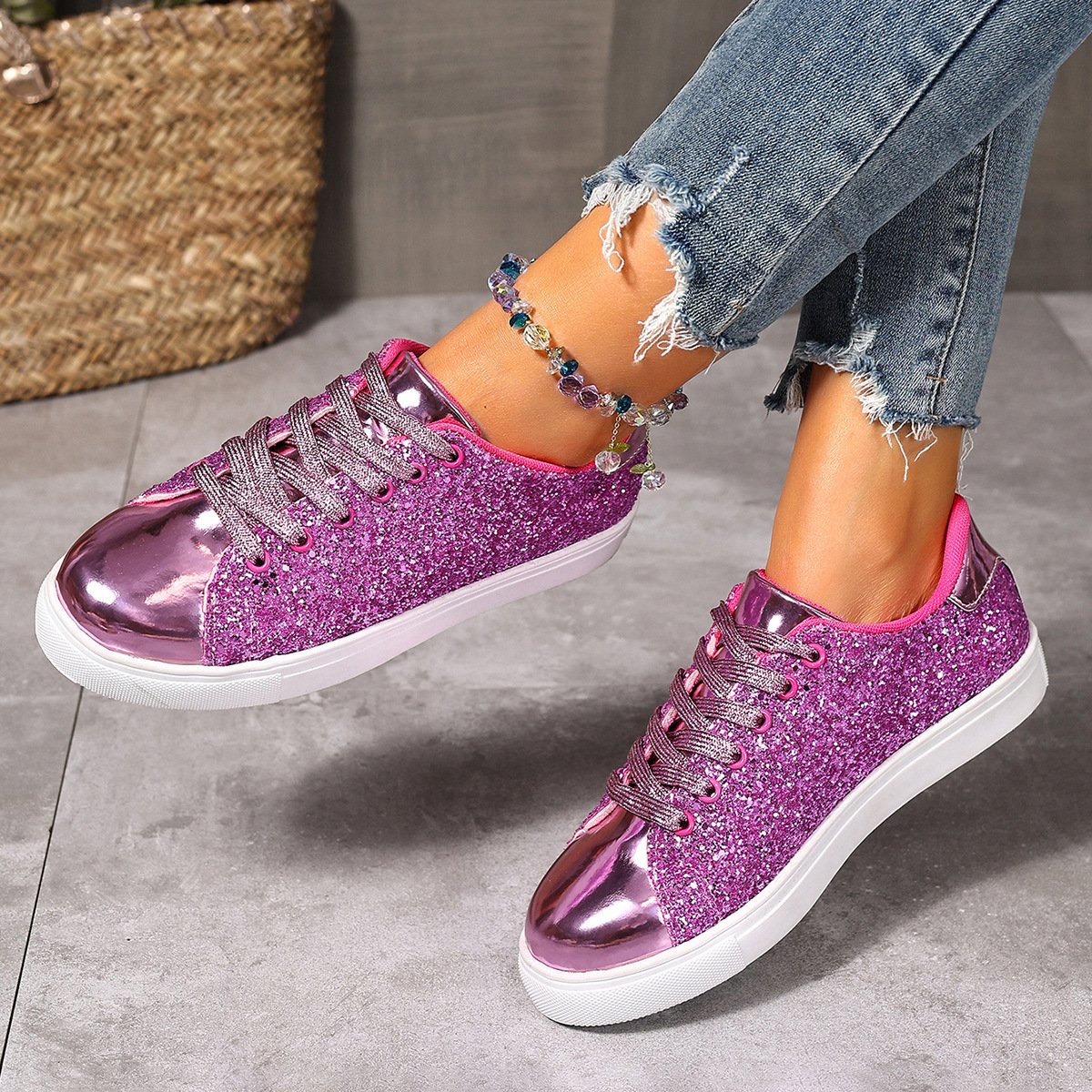 Plus Size Sparkle Board Shoes - Image 3