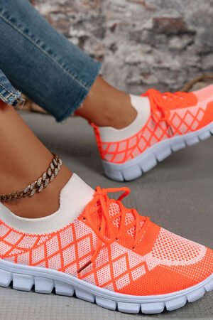 Womenās Colorblock Knit Sneakers