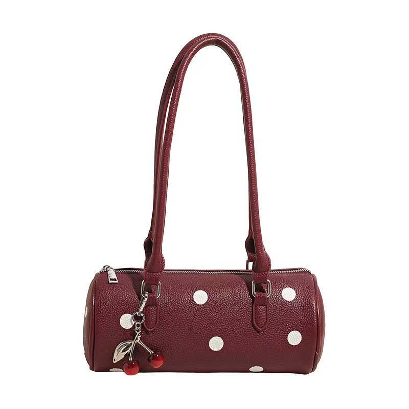 Cylindrical Women's Bag With Pendant - Image 6
