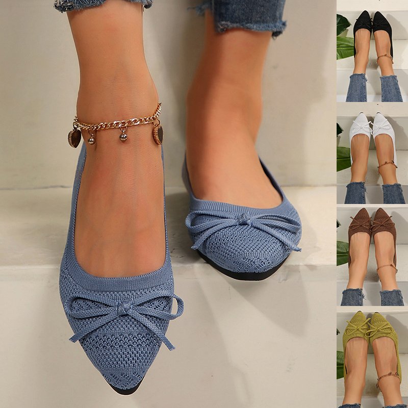 Women’s Bow Knitted Flats