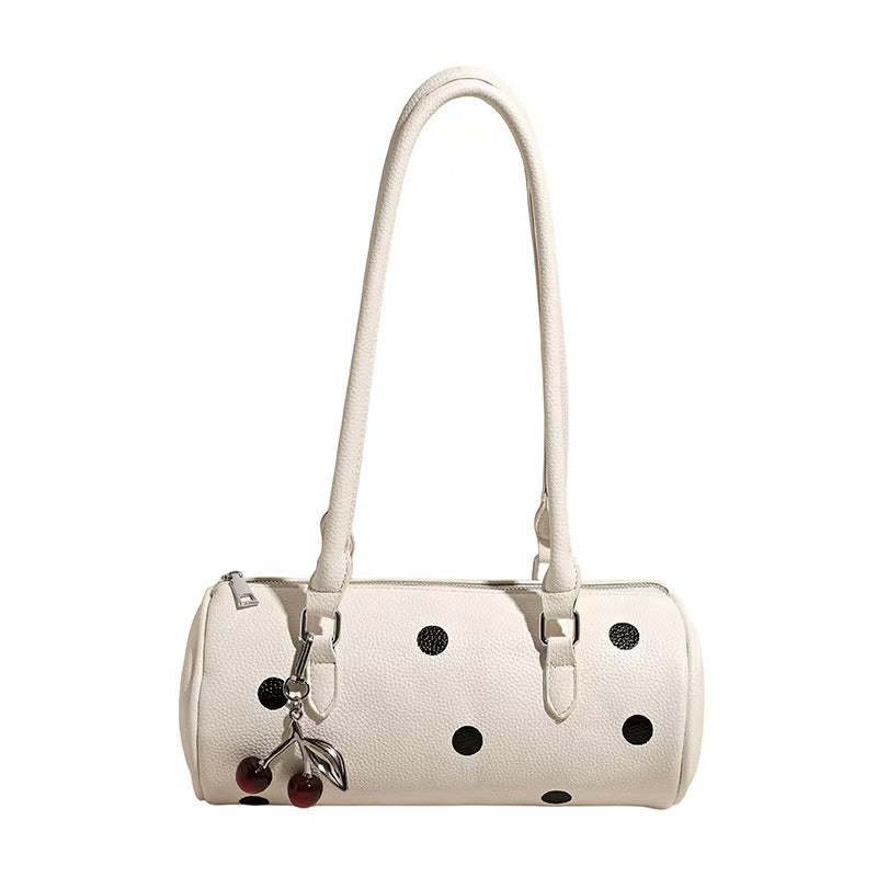 Cylindrical Women's Bag With Pendant - Image 7