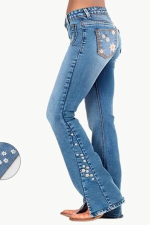Women's High-Waist Star Patch Jeans