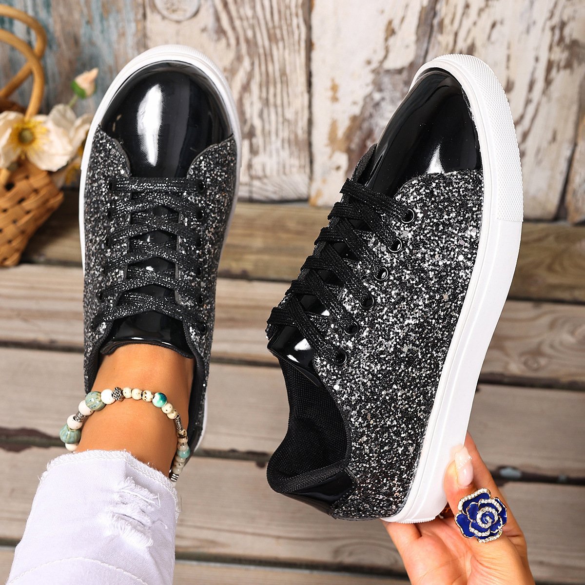 Plus Size Sparkle Board Shoes - Image 6