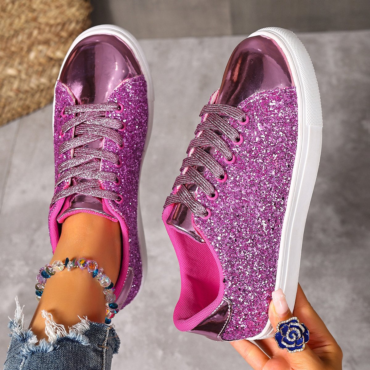 Plus Size Sparkle Board Shoes - Image 9