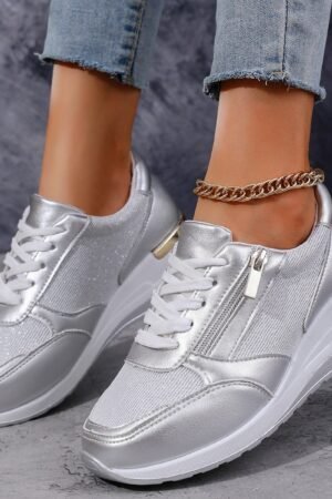 Women’s Lace-Up Thick Sole Sneakers