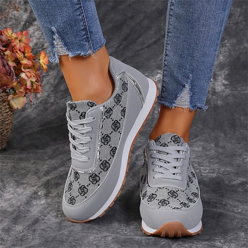 Women’s Flower Print Sneakers - Image 2