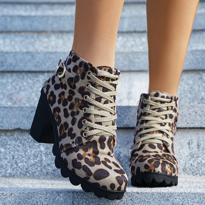 Women’s Suede Square Heel Boots
